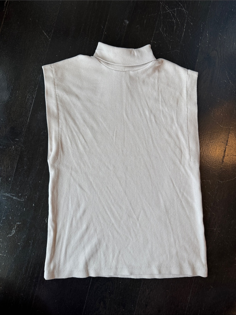 Zara Sleeveless Mock Neck Cami in Light Cream